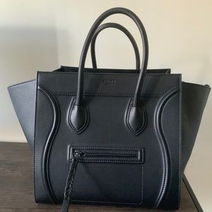 Celine Black Luggage “Phantom” Medium Tote
